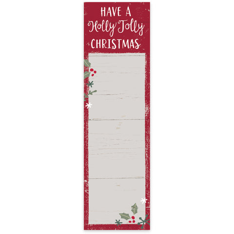"Have A Holly Jolly Christmas" Xmas-List Notepad #100-C199
