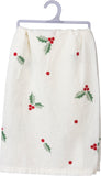 "Have Yourself A Merry Christmas" Holly Kitchen Towel #100-C524