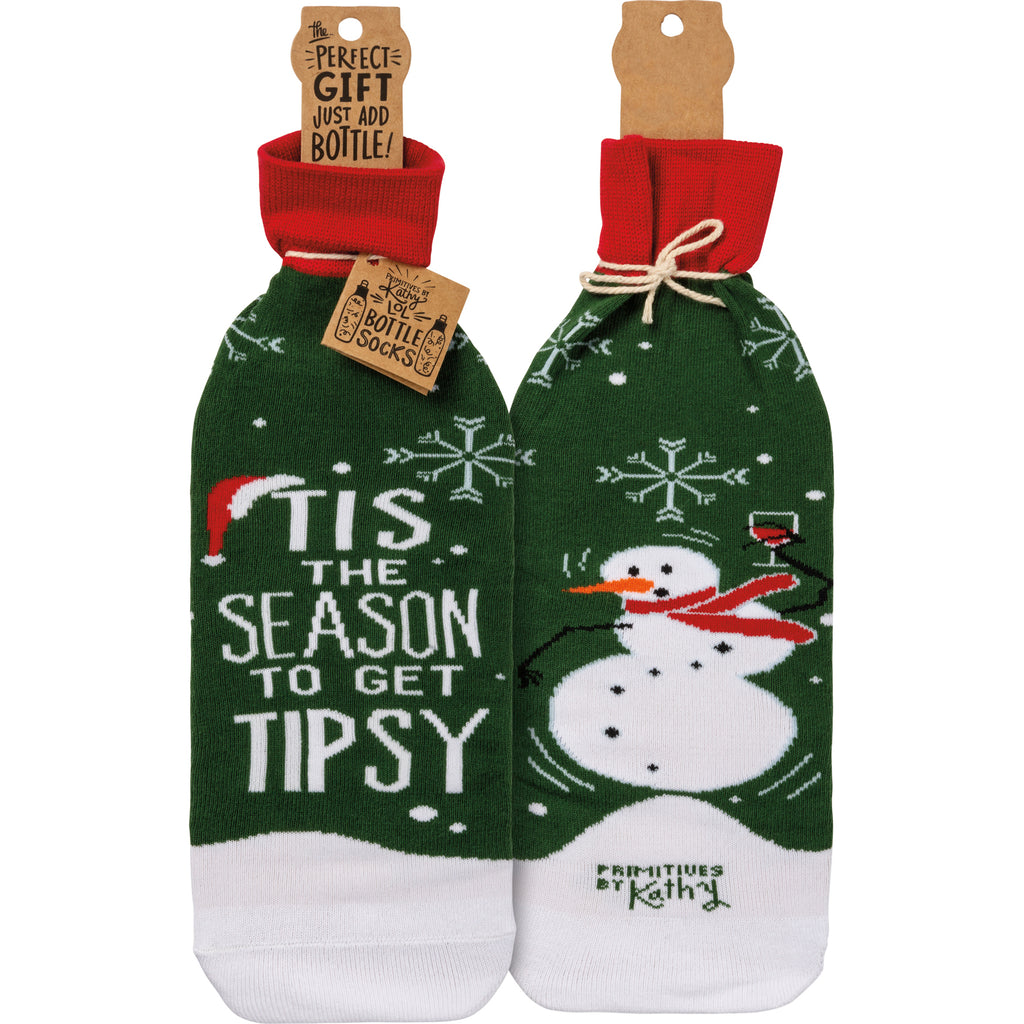 "Tis The Season To Get Tipsy" Bottle Sock #100-S176