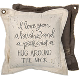 ILY a Bushel and a Peck" Pillow #100-B160