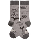 "Easily Distracted by Dogs" Socks #100-S320