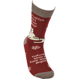 "Jingle All the Way" Funny Cat Socks for Christmas #100-S410