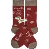 "Jingle All The Way" Dog Socks for Christmas #100-S409