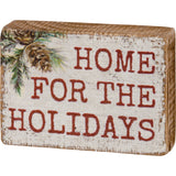 "Home For The Holidays" Block Sign #100-C174