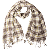 Plaid Grey and Yellow Scarf #100-1424