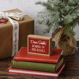 Dear Santa Beware Of Dog Kisses Box Sign Mini #100-C176