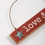 "Love & Joy" Wooden Christmas Ornament Set #100-C225