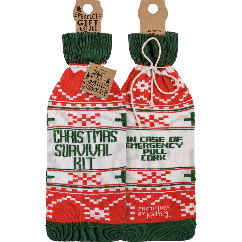 "Christmas Survival Kit" Bottle Sock #100-S175