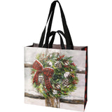 Winter Wreath Shopping Tote Bag for Christmas #100-C183