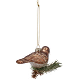Partridge Glass Christmas Ornament #100-C227
