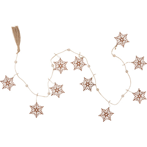 Wooden Snowflakes Garland #100-C268