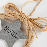 "Noel" Star - Country Ornament with Tin and Rope Details #100-C274
