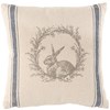 Pillow- Rabbit wreath #B161