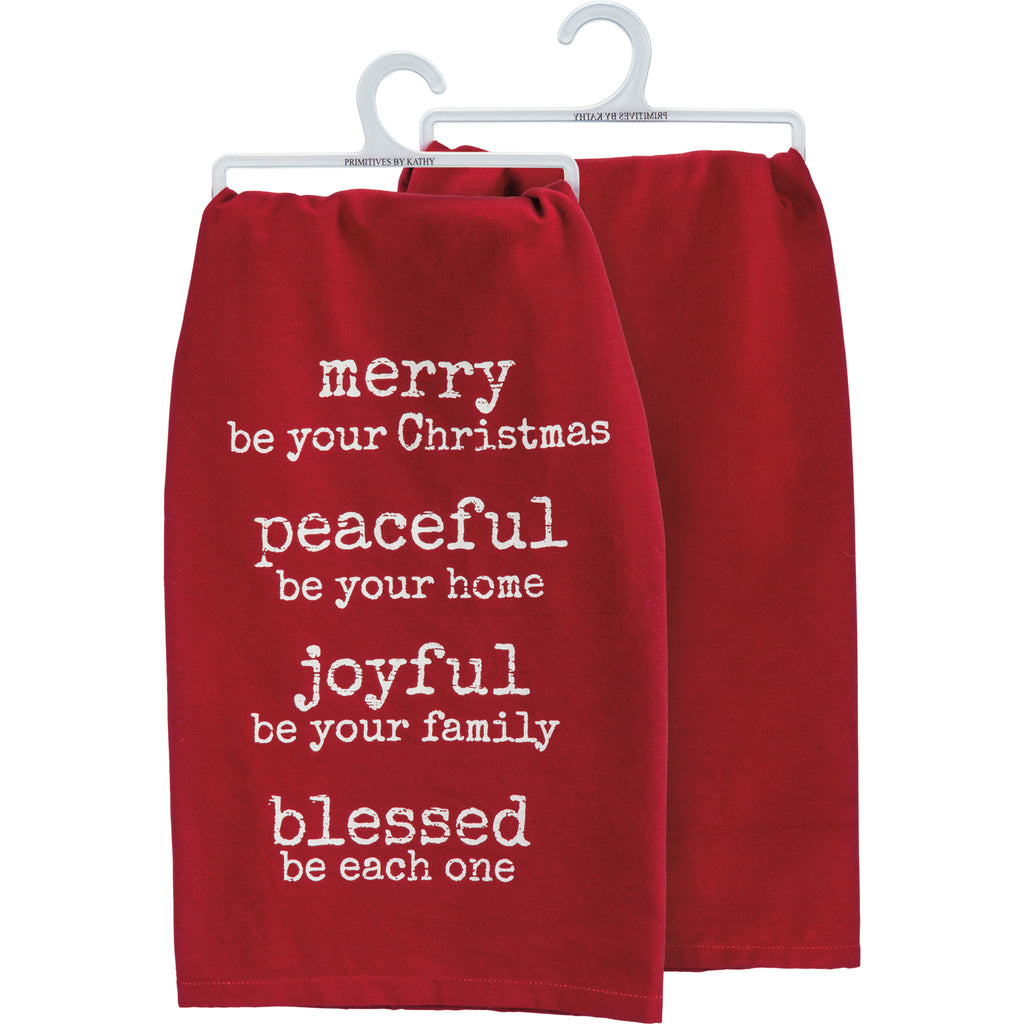 "Merry Be Your Christmas" Kitchen Towel for Christmas Decoration #100-S503