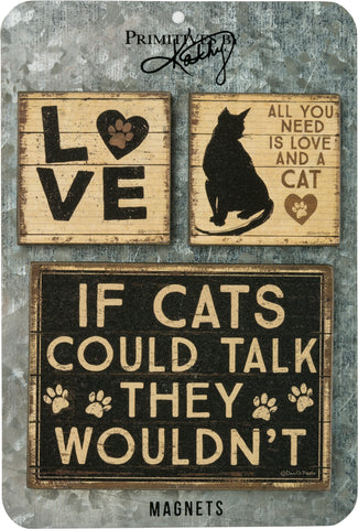 "All You Need Is Love And A Cat" Magnet Set of 3 #100-1564