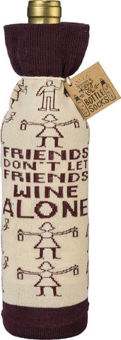 "Friends Don't Let Friends Wine Alone" Bottle Sock #100-S172