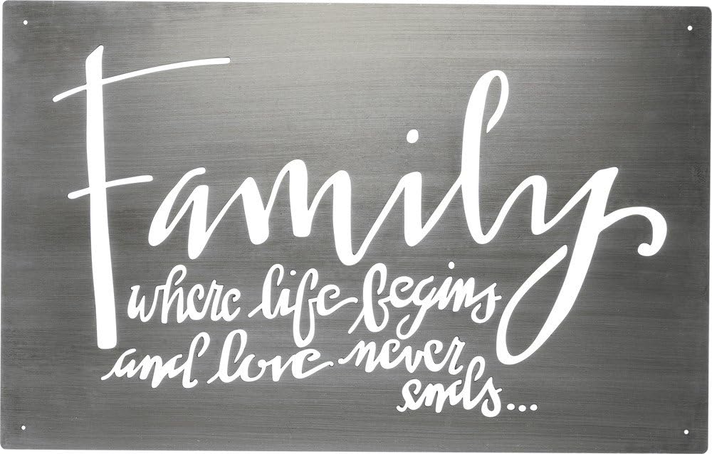 Metal Wallart Cutout "Family" #100-1562