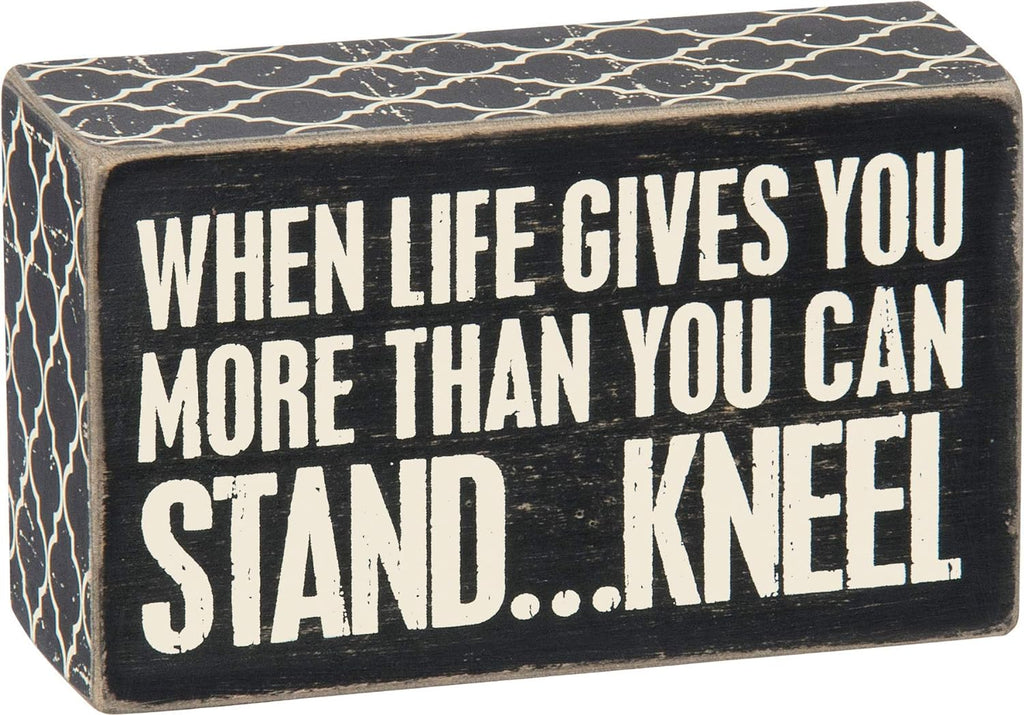 Box Sign "Kneel" Christian #100-829