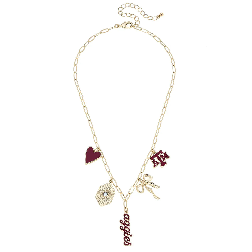 Texas A&M Aggies Paperclip Charm Necklace