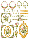 IOD Paint Inlay Petit Fleur Pink 12"x16" 4-Pages by Iron Orchid Designs