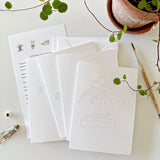 Emily Lex Studios Watercolor Paintable Notecards Potted Plants