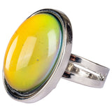 Hippie Mood Ring Silver Metal #1692
