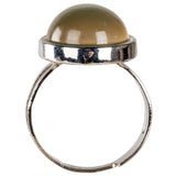 Hippie Mood Ring Silver Metal #1692