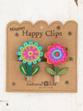 Natural Life Magnet Happy Clips Set of 2 Flower