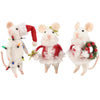 Christmas Mice Set of Three Santa and Mrs Claus