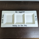 Texas A&M Game Day Condiment Dish "Go Aggies" #100-AG103