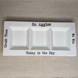 Texas A&M Game Day Condiment Dish "Go Aggies" #100-AG103
