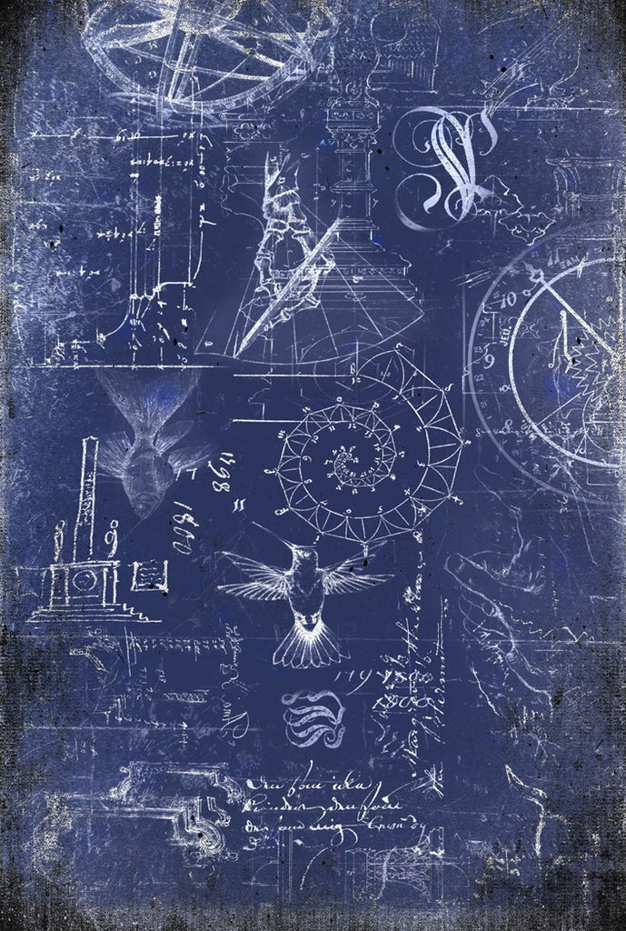 Decoupage Craft Paper by Roycycled Papers Renaissance Blueprint