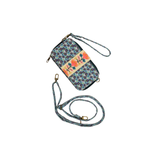 Natural Life Wristlet Wallet Blue Floral Daisy