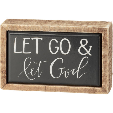 Box Sign Mini "Let Go & Let God" #100-1495