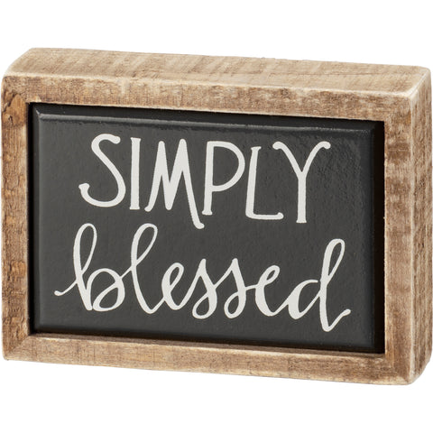 Box Sign Mini "Simply Blessed" #100-1513
