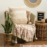 Pillow - Tan Tassels #100-B153