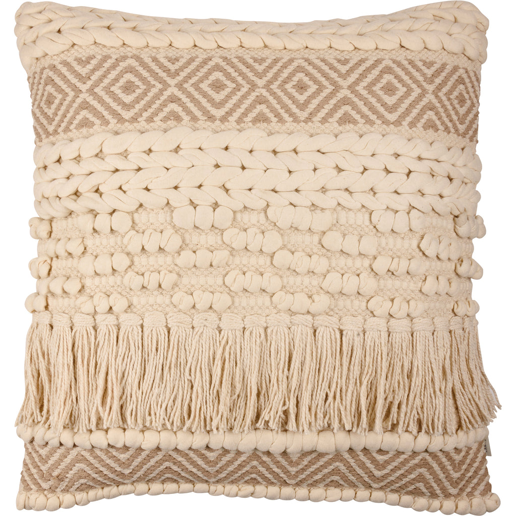 Pillow - Tan Tassels #100-B153