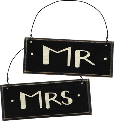 Wedding Sign Pair "Mr" & "Mrs"  #811