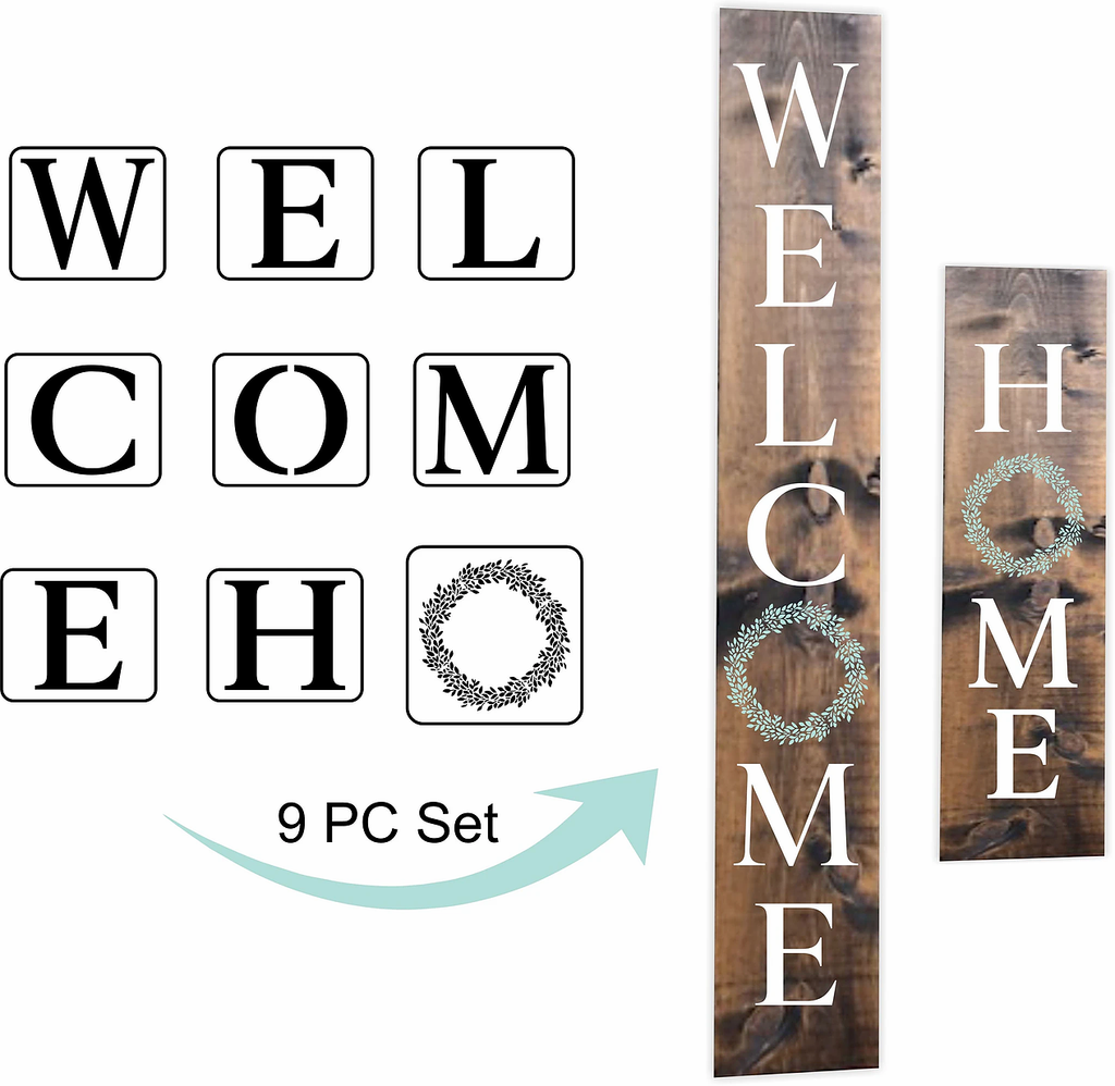 JRV Stencil welcome Home