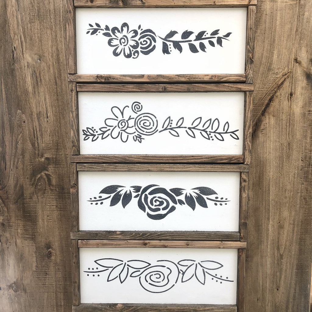 JRV Stencil Long Flower Set