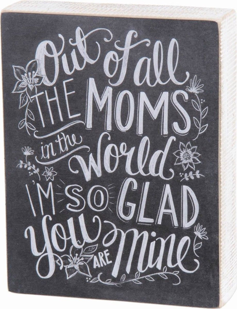 Box Sign for Mother's Day "So Glad You're my Mom" #100-976
