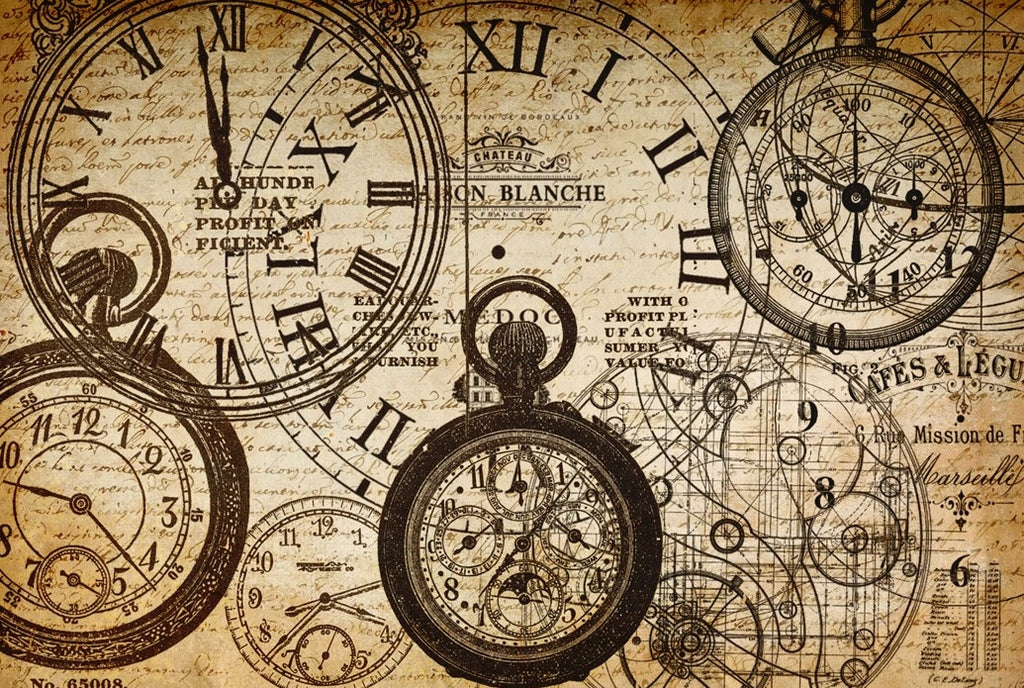Decoupage Craft Paper by Roycycled Papers Tick Tock