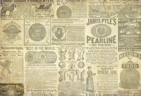 Decoupage Craft Paper by Roycycled Papers Vintage Ads