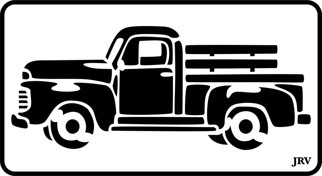 JRV Stencil Vintage Truck