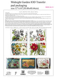 IOD Decor Transfer Midnight Garden 12" X 16" Pad by Iron Orchid Designs
