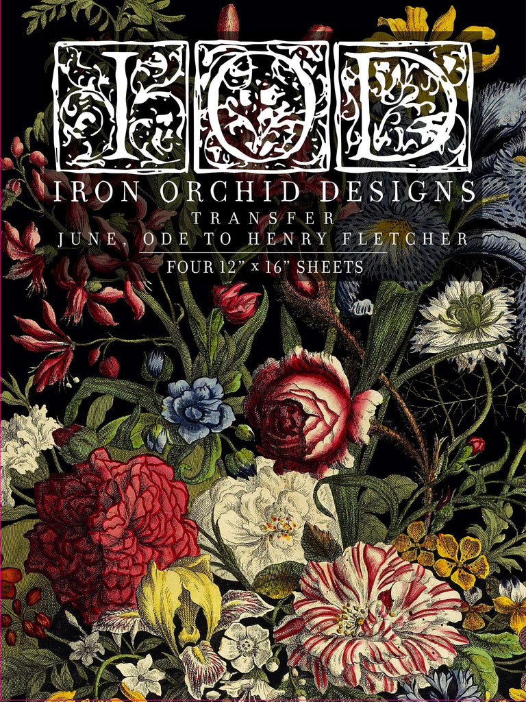IOD Decor Transfer June Ode to Henry Fletcher 12" X 16" Pad by Iron Orchid Designs