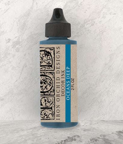 IOD Decor Ink Oceans Deep (Blue) 2 oz. by Iron Orchid Designs