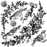 IOD Decor Stamp Floral Swag 12x12" by Iron Orchid Designs