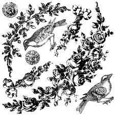 IOD Decor Stamp Floral Swag 12x12" by Iron Orchid Designs