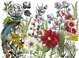 IOD Decor Transfer Midnight Garden 12" X 16" Pad by Iron Orchid Designs